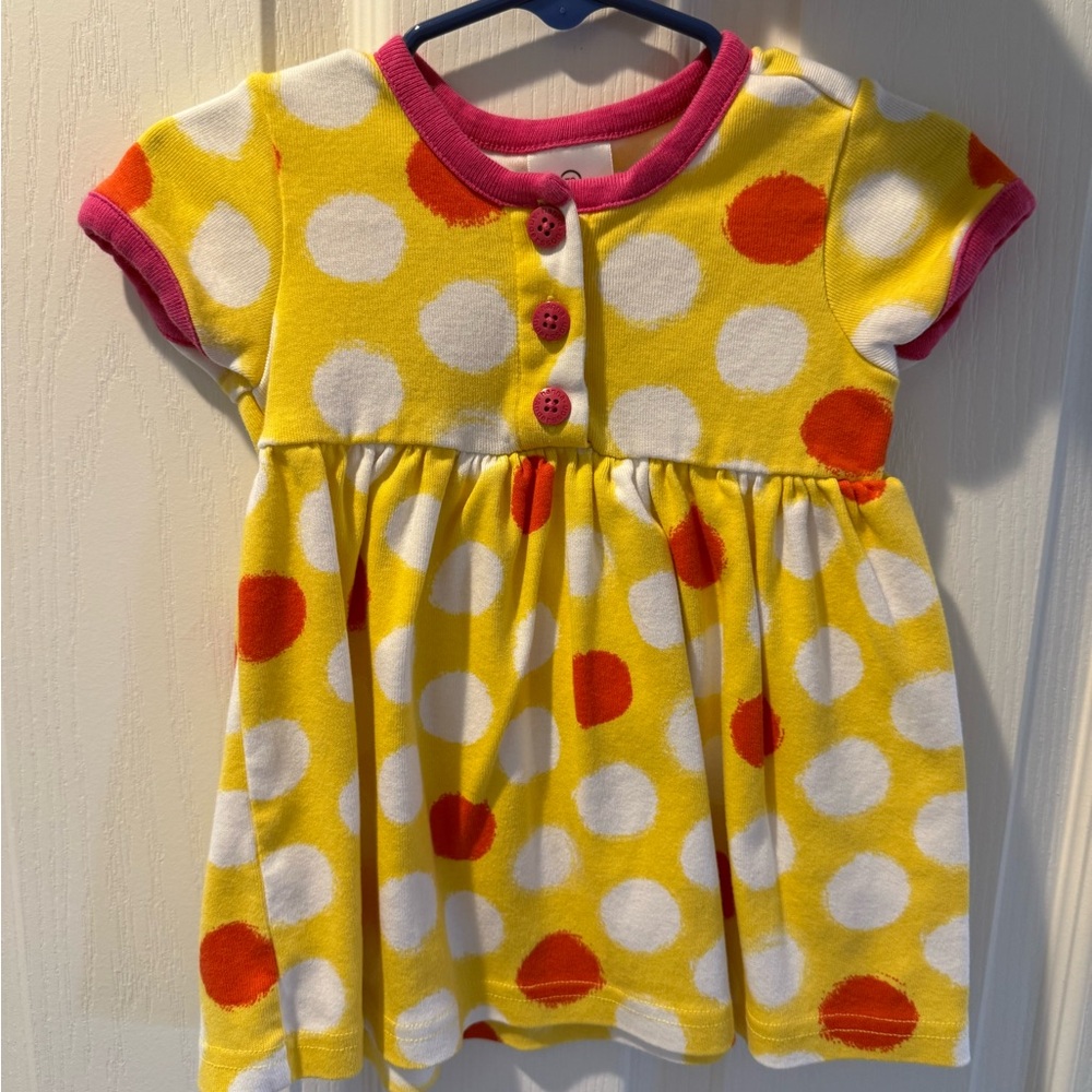 Hanna Andersson Yellow Polka Dot Kids Blouse
